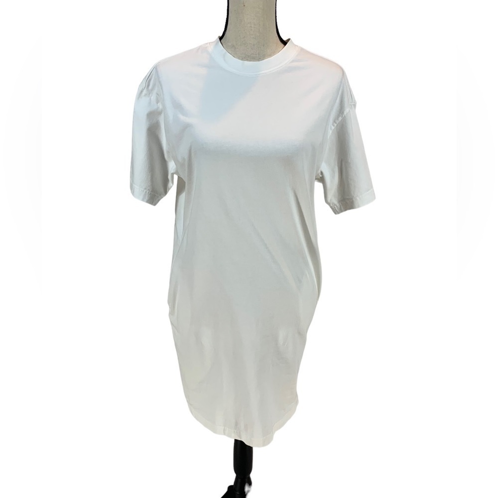 Treasure & Bond Short Sleeve Crew Neck T-Shirt Mini Dress - White - size XXS